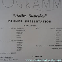Load image into Gallery viewer, Rare THEATRICAL INTEREST 1938 Restaurant Programme for the "Folies Superbes" at The London Casino, Soho. In excellent condition
