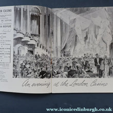 Load image into Gallery viewer, Rare THEATRICAL INTEREST 1938 Restaurant Programme for the "Folies Superbes" at The London Casino, Soho. In excellent condition
