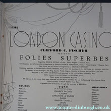 Load image into Gallery viewer, Rare THEATRICAL INTEREST 1938 Restaurant Programme for the "Folies Superbes" at The London Casino, Soho. In excellent condition
