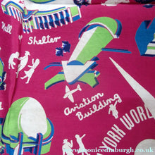 Load image into Gallery viewer, Rare 1939 New York International World's Fair Souvenir Art Deco Scarf
