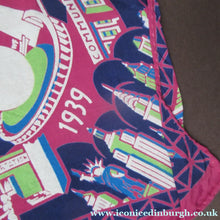 Load image into Gallery viewer, Rare 1939 New York International World's Fair Souvenir Art Deco Scarf
