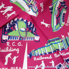 Load image into Gallery viewer, Rare 1939 New York International World's Fair Souvenir Art Deco Scarf
