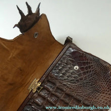 Load image into Gallery viewer, 1940s / 1950s Vintage Genuine Hornback Alligator Handbag with Head and Legs
