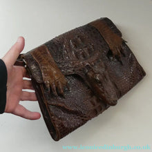 Load image into Gallery viewer, 1940s / 1950s Vintage Genuine Hornback Alligator Handbag with Head and Legs
