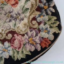 Load image into Gallery viewer, Vintage 1940s British PETIT POINT Tapestry Handbag or Evening Bag with Pink Roses Design. Excellent Condition - Vintage
