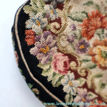 Load image into Gallery viewer, Vintage 1940s British PETIT POINT Tapestry Handbag or Evening Bag with Pink Roses Design. Excellent Condition - Vintage
