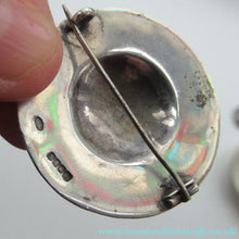 Load image into Gallery viewer, 1940s Scottish Celtic Brooch Targe Design after Alexander Ritchie. Glassgow Hallmark
