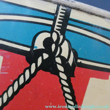 Load image into Gallery viewer, Vintage 1940s Child's Tin Drum / Decorator's Item with Victory in Europe Motif
