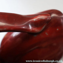 Load image into Gallery viewer, 1940s DANISH Bode Willumsen Jug with Sweeping Handle for Royal Copenhegen. Ox Blood Red Glaze. Model  2917
