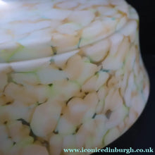 Load image into Gallery viewer, 1940s Glass Hanging Goldfish Bowl or Flycatcher Lampshade. Mottled Marble Effect - British Glass
