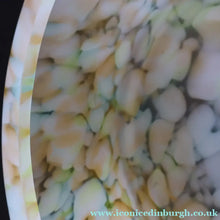 Load image into Gallery viewer, 1940s Glass Hanging Goldfish Bowl or Flycatcher Lampshade. Mottled Marble Effect - British Glass
