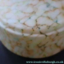 Load image into Gallery viewer, 1940s Glass Hanging Goldfish Bowl or Flycatcher Lampshade. Mottled Marble Effect - British Glass
