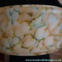 Load image into Gallery viewer, 1940s Glass Hanging Goldfish Bowl or Flycatcher Lampshade. Mottled Marble Effect - British Glass
