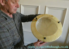 Load image into Gallery viewer, 1930s 1940s Glass Flycatcher Goldfish Bowl Hanging Light Shade
