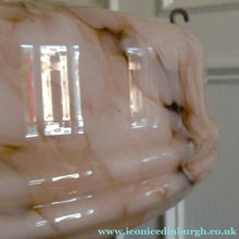 Load image into Gallery viewer, 1940s Glass Hanging Goldfish Bowl or Flycatcher Lampshade. Opaque SUGAR PINK Glass 
