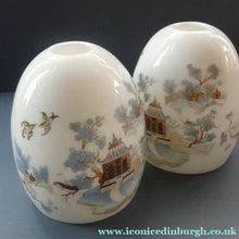 Load image into Gallery viewer, Vintage SINGLE Glass Shade. Opaque White Glass with Transfer Printed WILLOW PATTERN Design
