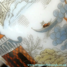 Load image into Gallery viewer, Vintage SINGLE Glass Shade. Opaque White Glass with Transfer Printed WILLOW PATTERN Design
