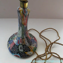 Load image into Gallery viewer, Vintage Fratelli Toso Millefiori Tutti Frutti Glass Lamp Base
