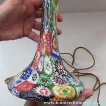 Load image into Gallery viewer, Vintage Fratelli Toso Millefiori Tutti Frutti Glass Lamp Base
