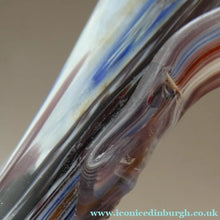 Load image into Gallery viewer, LARGE Italian Vintage FRATELLI TOSO Glass Vase. Made of Satin Finished Fused Tutti Frutti Canes. 9 3/4 INCHES
