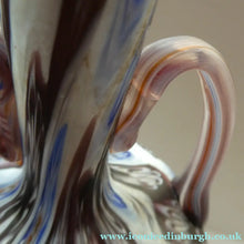 Load image into Gallery viewer, LARGE Italian Vintage FRATELLI TOSO Glass Vase. Made of Satin Finished Fused Tutti Frutti Canes. 9 3/4 INCHES
