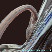 Load image into Gallery viewer, LARGE Italian Vintage FRATELLI TOSO Glass Vase. Made of Satin Finished Fused Tutti Frutti Canes. 9 3/4 INCHES
