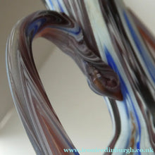 Load image into Gallery viewer, LARGE Italian Vintage FRATELLI TOSO Glass Vase. Made of Satin Finished Fused Tutti Frutti Canes. 9 3/4 INCHES
