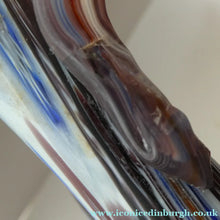 Load image into Gallery viewer, LARGE Italian Vintage FRATELLI TOSO Glass Vase. Made of Satin Finished Fused Tutti Frutti Canes. 9 3/4 INCHES
