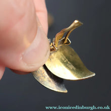 Load image into Gallery viewer, Vintage 1940s NORWEGIAN Silver Enamel LEAF Ear-Rings: LINDRUP &amp; EGNER
