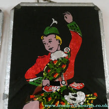 Load image into Gallery viewer, 1940s Pair of Vintage FOIL ART Pictures Featuring a Dancing Couple: A Scotsman and Girl
