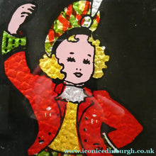 Load image into Gallery viewer, 1940s Pair of Vintage FOIL ART Pictures Featuring a Dancing Couple: A Scotsman and Gir
