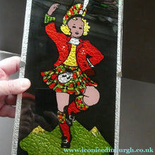 Load image into Gallery viewer, 1940s Pair of Vintage FOIL ART Pictures Featuring a Dancing Couple: A Scotsman and Gir
