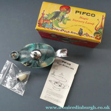 Load image into Gallery viewer, Vintage 1940s Plastic PIFCO Magic Nursery Lamp / Aladdin Lamp.  Boxed with Instructions
