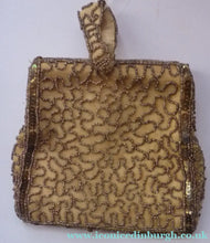 Load image into Gallery viewer, 1940s Pretty Little Vintage Sequin and Glass Beads Evening Purse. Made in Belgium
