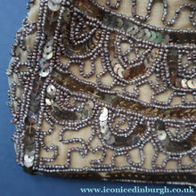 Load image into Gallery viewer, 1940s Pretty Little Vintage Sequin and Glass Beads Evening Purse. Made in Belgium

