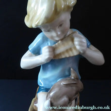 Load image into Gallery viewer, 1940s ROYAL WORCESTER Figurine. Vintage Peter Pan Figure by Frederick Gertner (No. 3011). Perfect Condition - British

