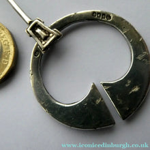 Load image into Gallery viewer, Vintage 1940s Scottish Silver Penannular Brooch or Clock Pin. Designed by Robert Allison
