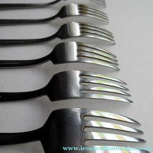 Load image into Gallery viewer, Vintage SWEDISH GENSE 1940s Stainless Steel THEBE Pattern Cutlery Dessert Forks designed by Folke Arstrom
