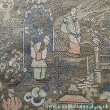 Load image into Gallery viewer, Vintage Fold Out Concertina Hand Bag - with Silver Exterior Decorated with Little Chinese Figures; 1940s
