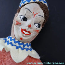 Load image into Gallery viewer, 1940s Vintage Norah Wellings Style Doll: Strange Clown or Pierrot Design - Vintage Dolls
