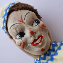Load image into Gallery viewer, 1940s Vintage Norah Wellings Style Doll: Strange Clown or Pierrot Design - Vintage Dolls
