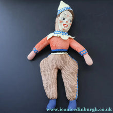 Load image into Gallery viewer, 1940s Vintage Norah Wellings Style Doll: Strange Clown or Pierrot Design - Vintage Dolls
