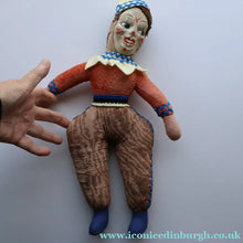 Load image into Gallery viewer, 1940s Vintage Norah Wellings Style Doll: Strange Clown or Pierrot Design - Vintage Dolls
