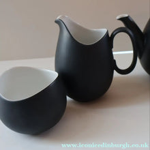 Load image into Gallery viewer, 1949 Porcelian "Tea for Two" Tea Set. "Charcoal" Design by Raymond Loewy for Rosenthal
