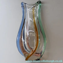 Load image into Gallery viewer, Czech Sklo LARGE 1950s RHAPSODY Glass Vase. Designed by Frantisek Zemek
