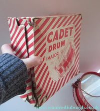 Load image into Gallery viewer, Vintage 1950s ACME Child's Toy Tin CADET Drum with Original Card Box
