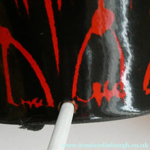 Load image into Gallery viewer, LARGE Vintage Italian Ceramic Table Lamp. Designed by Alvino BAGNI. Glossy Red and Black Finish
