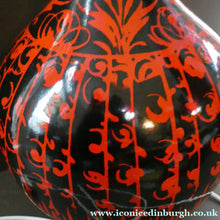 Load image into Gallery viewer, Collectable LARGE Vintage Italian Ceramic Table Lamp. Designed by Alvino BAGNI. Glossy Red and Black Finish - European
