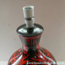 Load image into Gallery viewer, LARGE Vintage Italian Ceramic Table Lamp. Designed by Alvino BAGNI. Glossy Red and Black Finish
