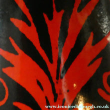 Load image into Gallery viewer, LARGE Vintage Italian Ceramic Table Lamp. Designed by Alvino BAGNI. Glossy Red and Black Finish
